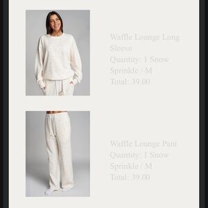 Waffle Lounge Set in Snow Sprinkle brand new